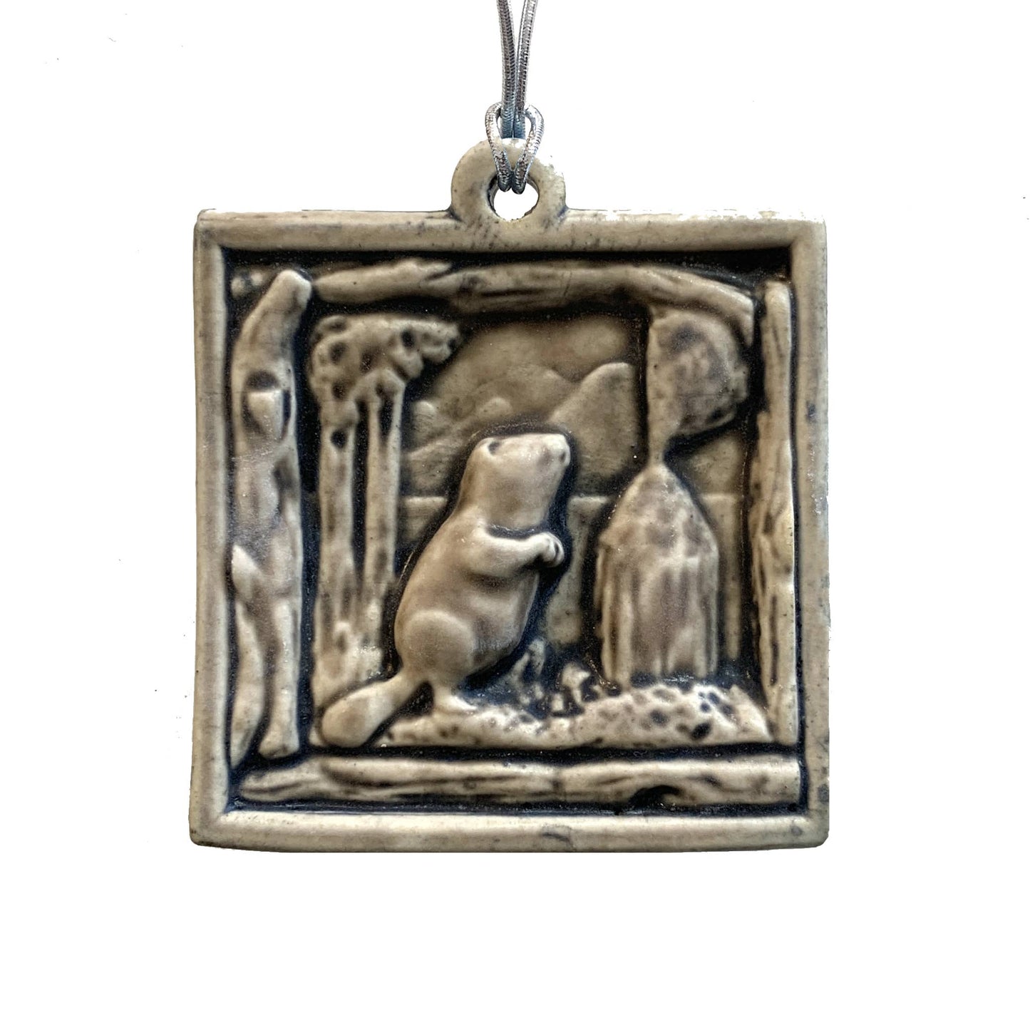 Beaver Ornament: Sepia