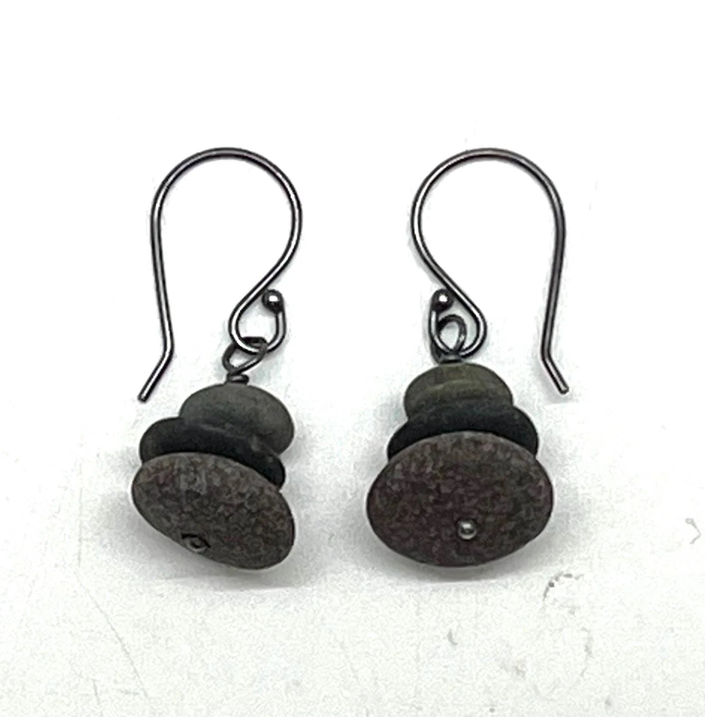 Stacked Rock Earrings