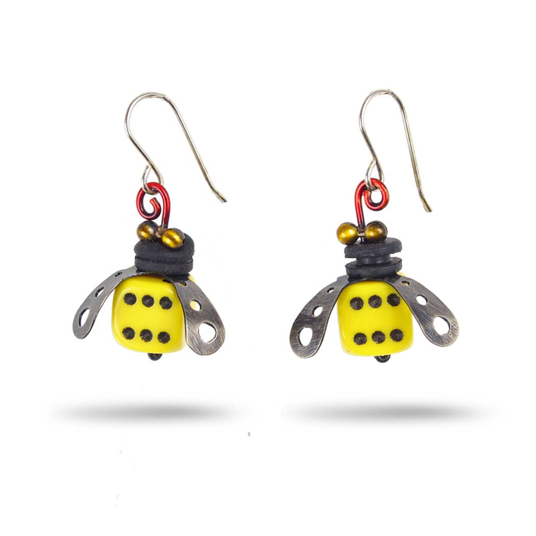 Boxcar Bee Earrings
