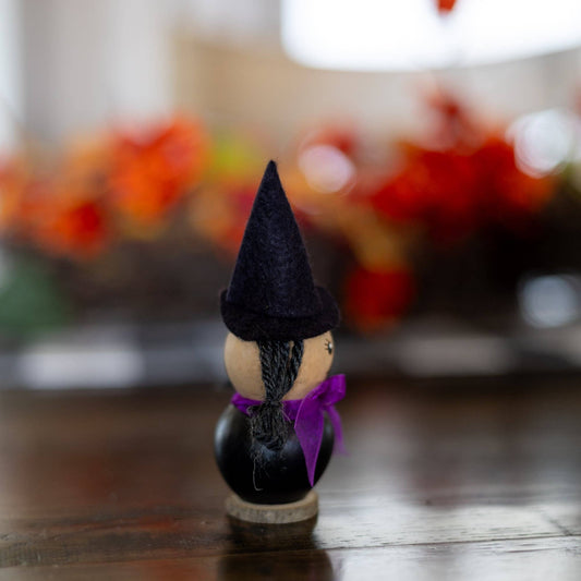 Hand-Crafted Witch Gourd - Lil Cora - Halloween Decor