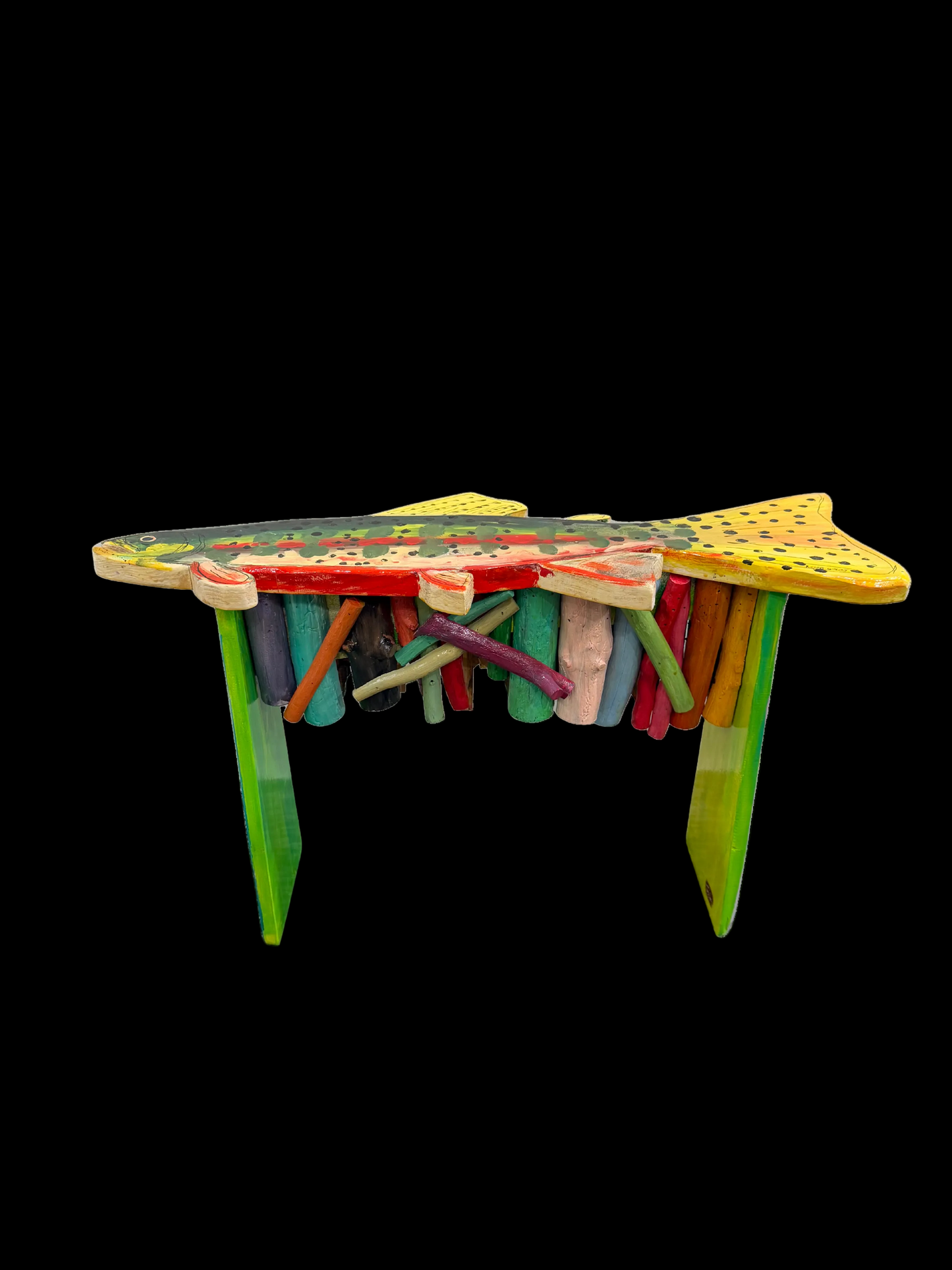 Bright Trout Fish Bench