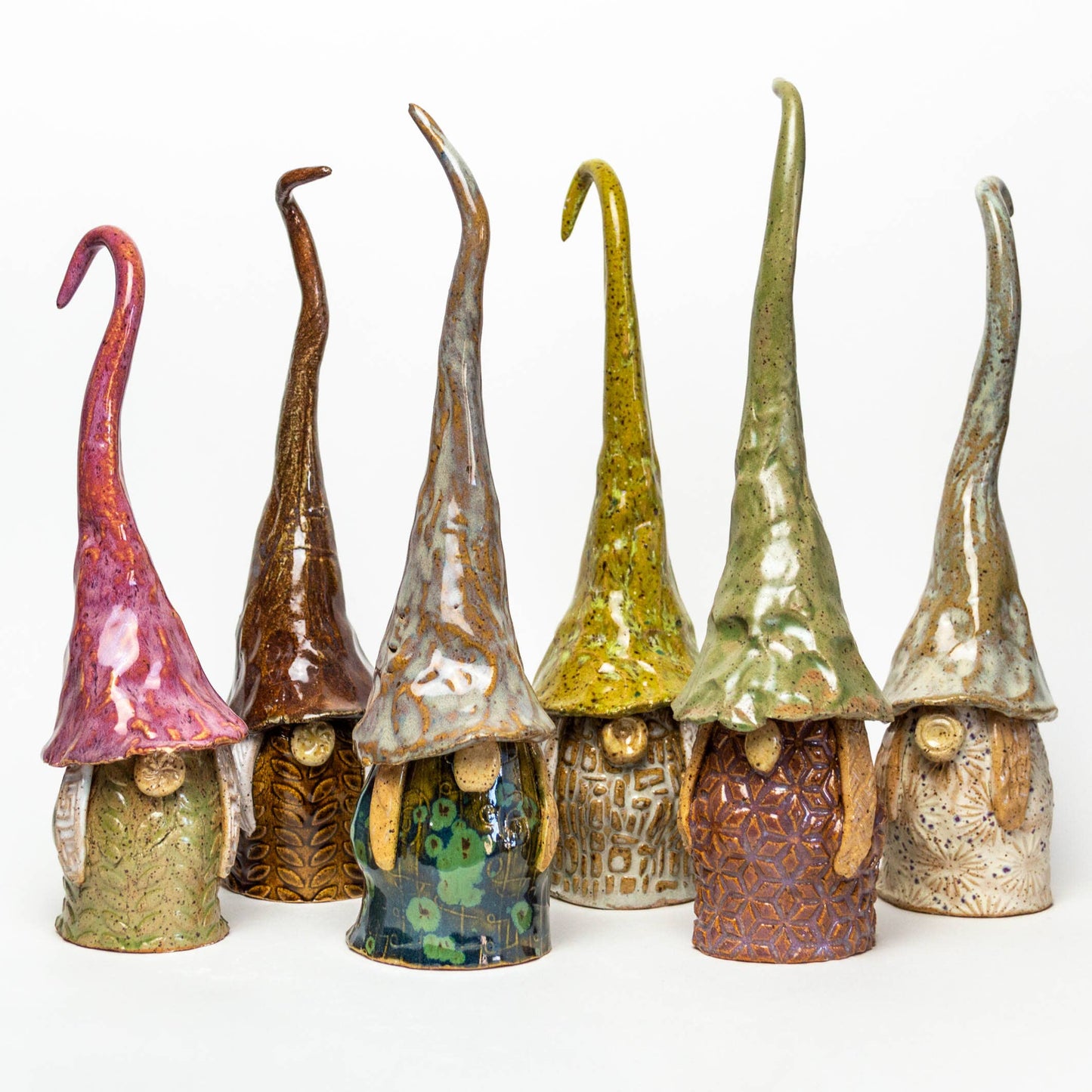 Female Garden Gnomes - Handmade Ceramic Stoneware Figures -