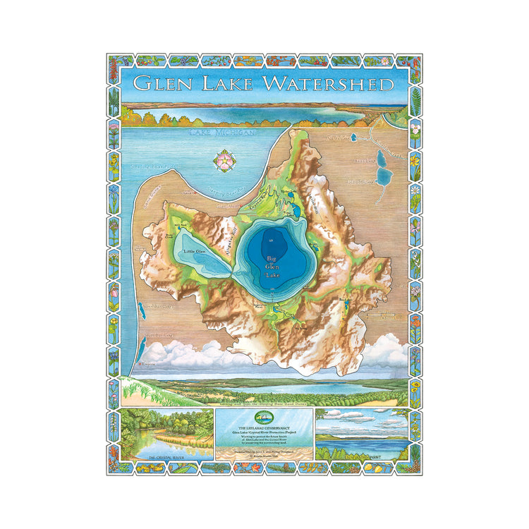 Glen Lake Watershed Map