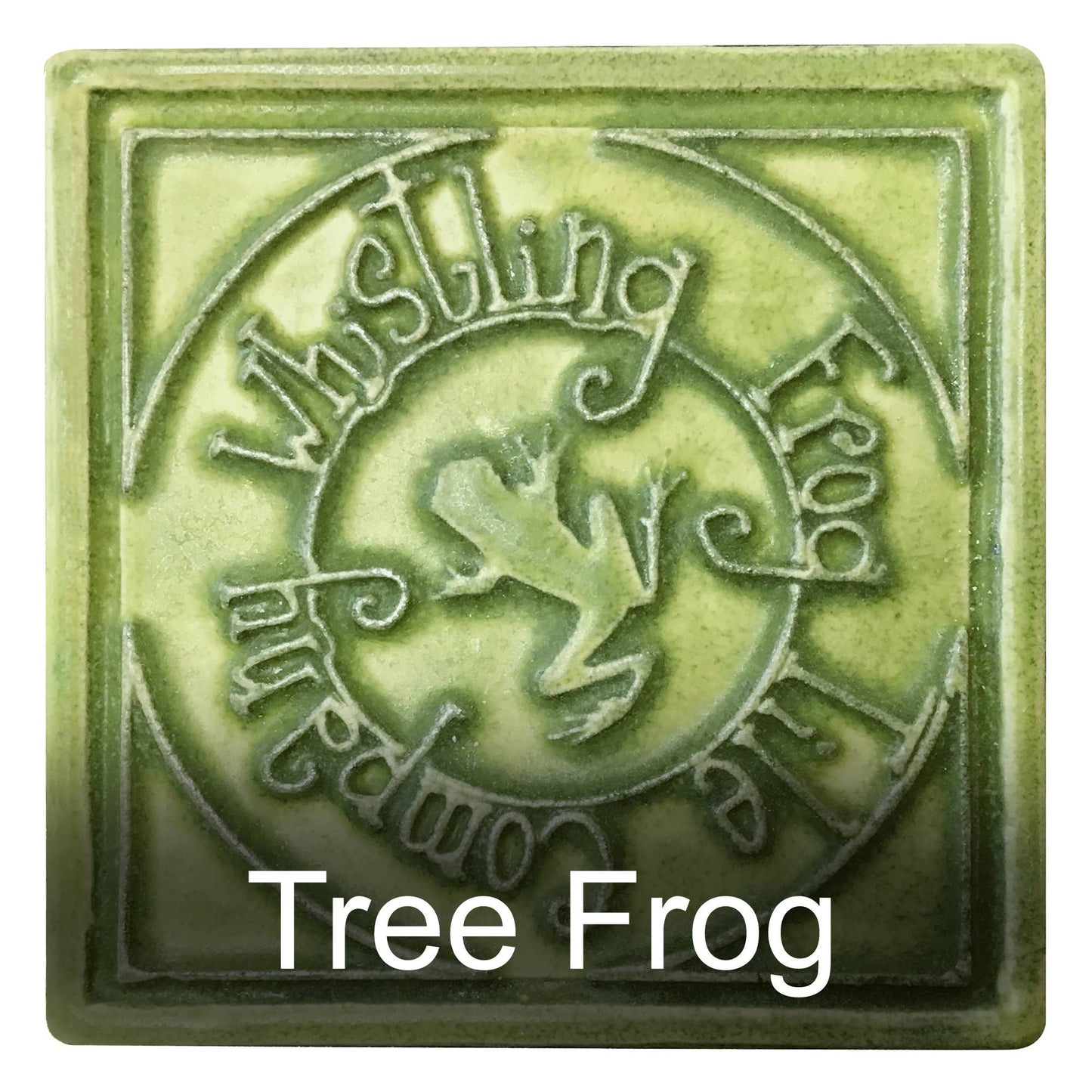 Nesting Bluejay Art Tile 6x6": Leaf Green glaze