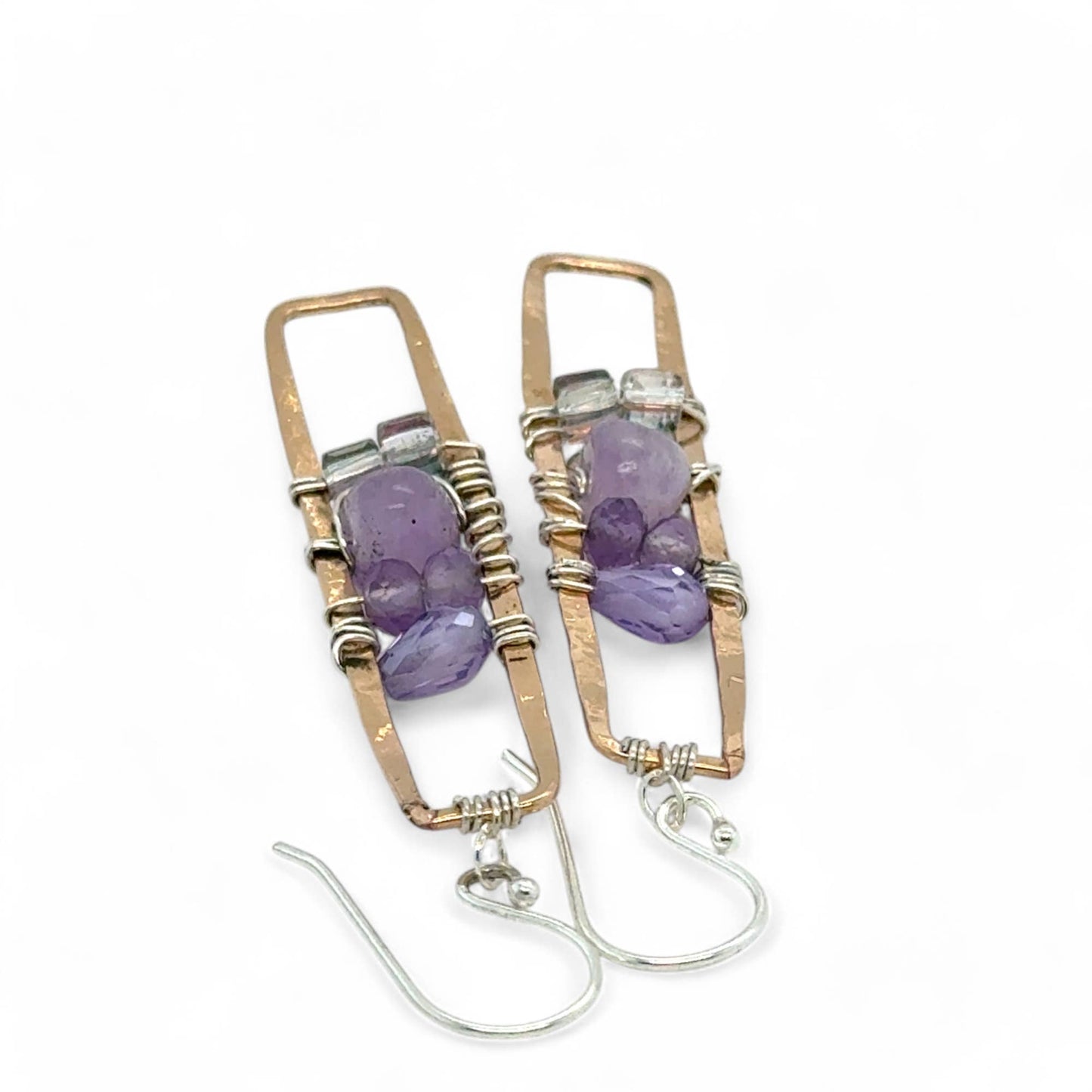 Lilac Rectangle Earrings E84025