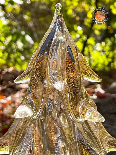 4.5" Glass Tree - Gold