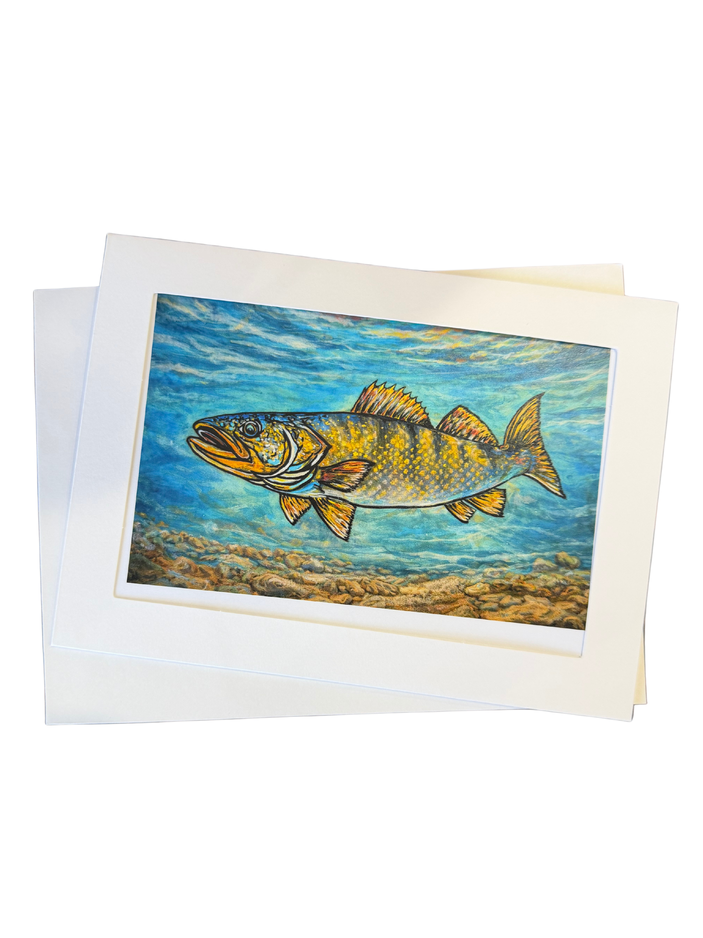 Great Lakes Walleye Card - Rectangle design