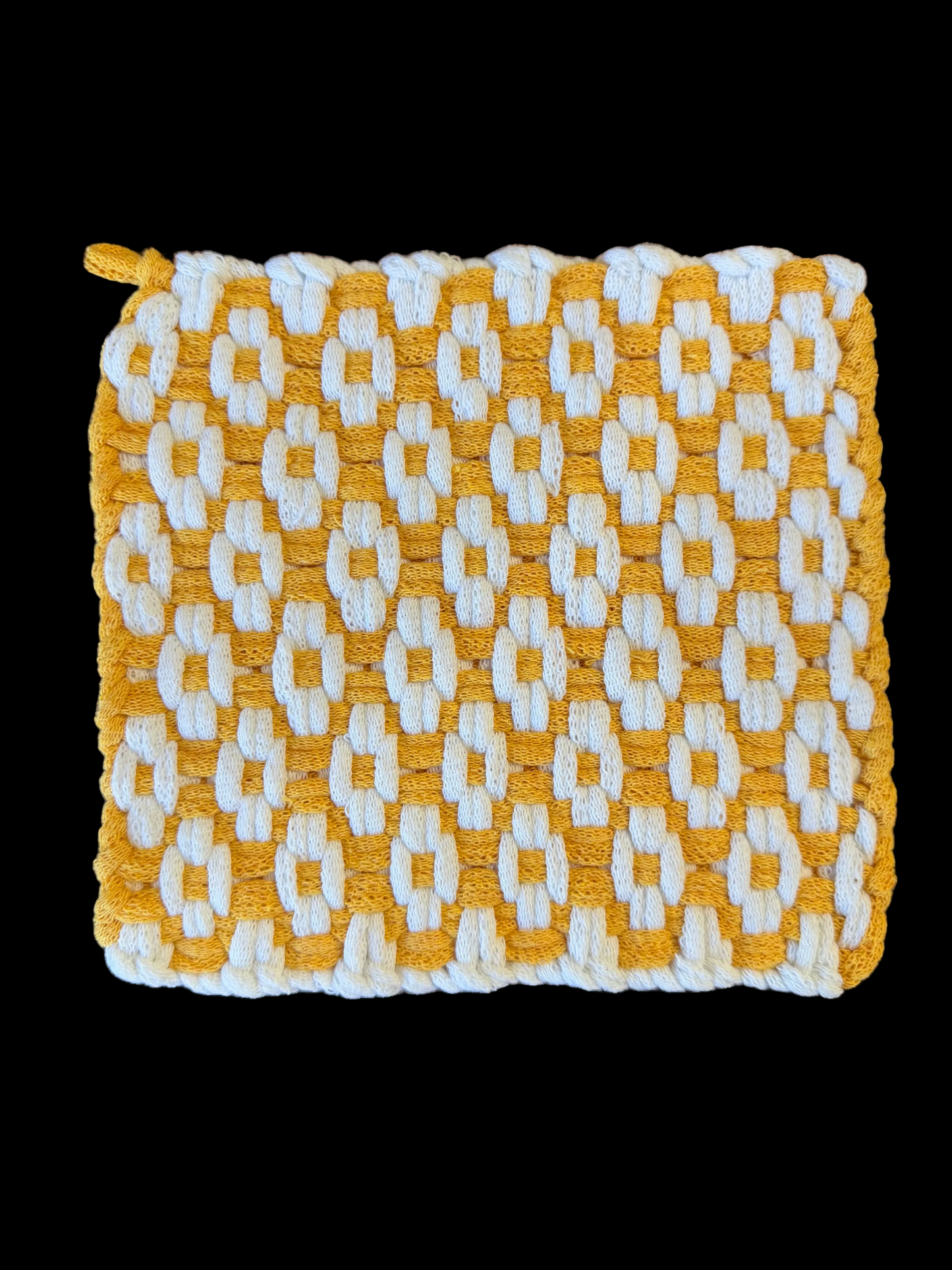 8x8 Hand-Loomed Kitchen Textile - "Spring Flowers"