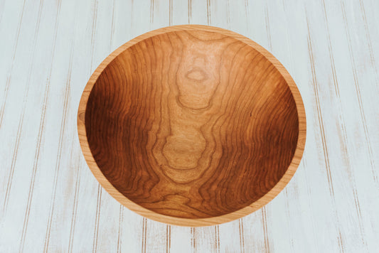 17" Cherry Bowl w/ Bee's Oil Finish