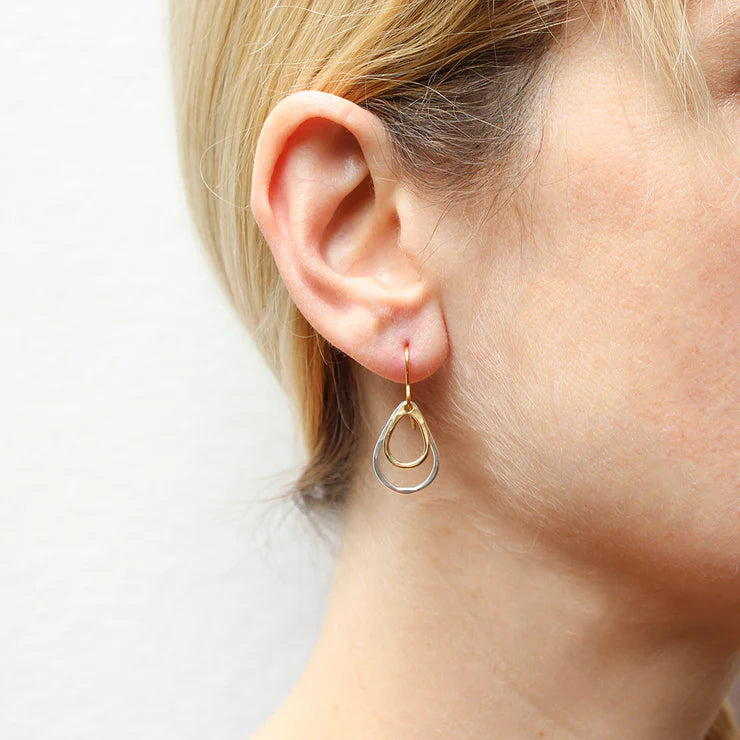 Small Double Teardrop Earrings