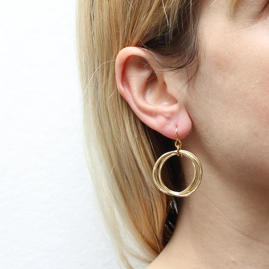 Medium Ring Bunch Wire Earrings