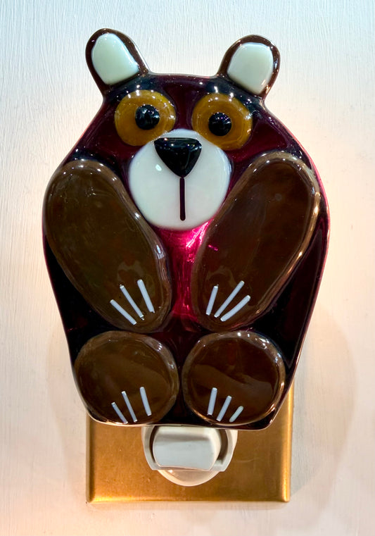 Bear Fused Glass Nightlight