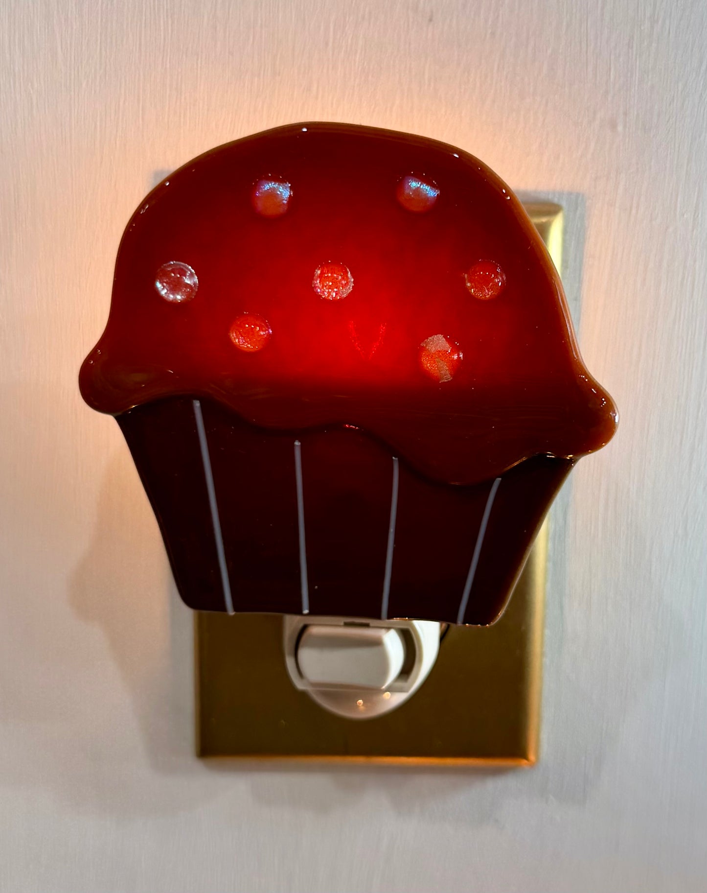 Cupcake Fused Glass Nightlight - Various Styles