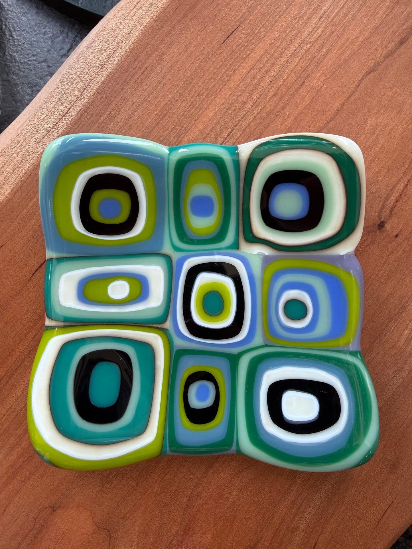 Modern Mosaic Fused Glass Trinket Dish