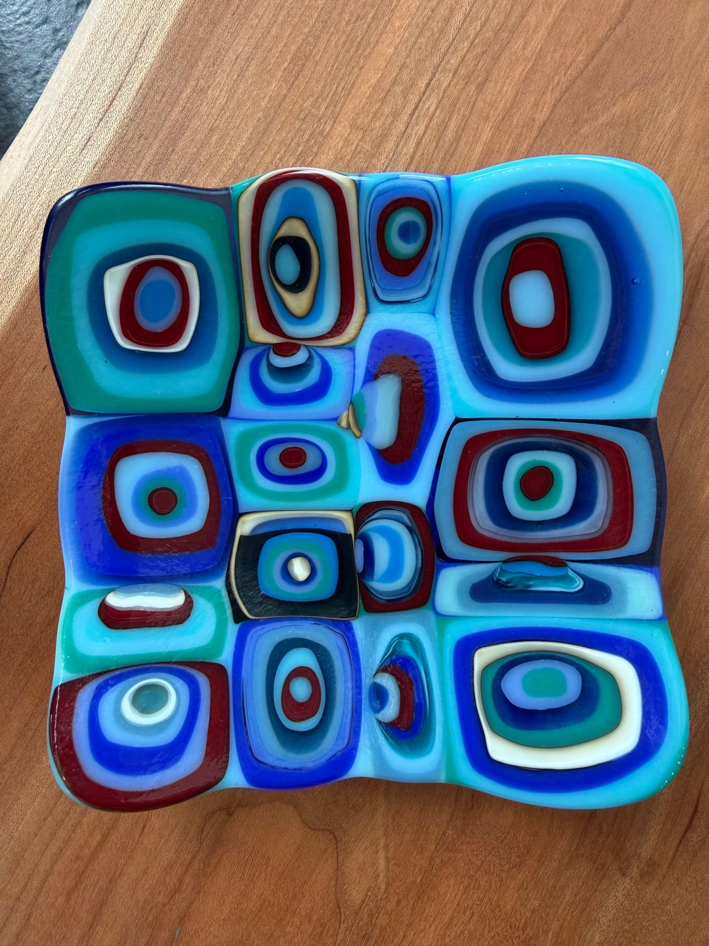 Modern Mosaic Fused Glass Trinket Dish