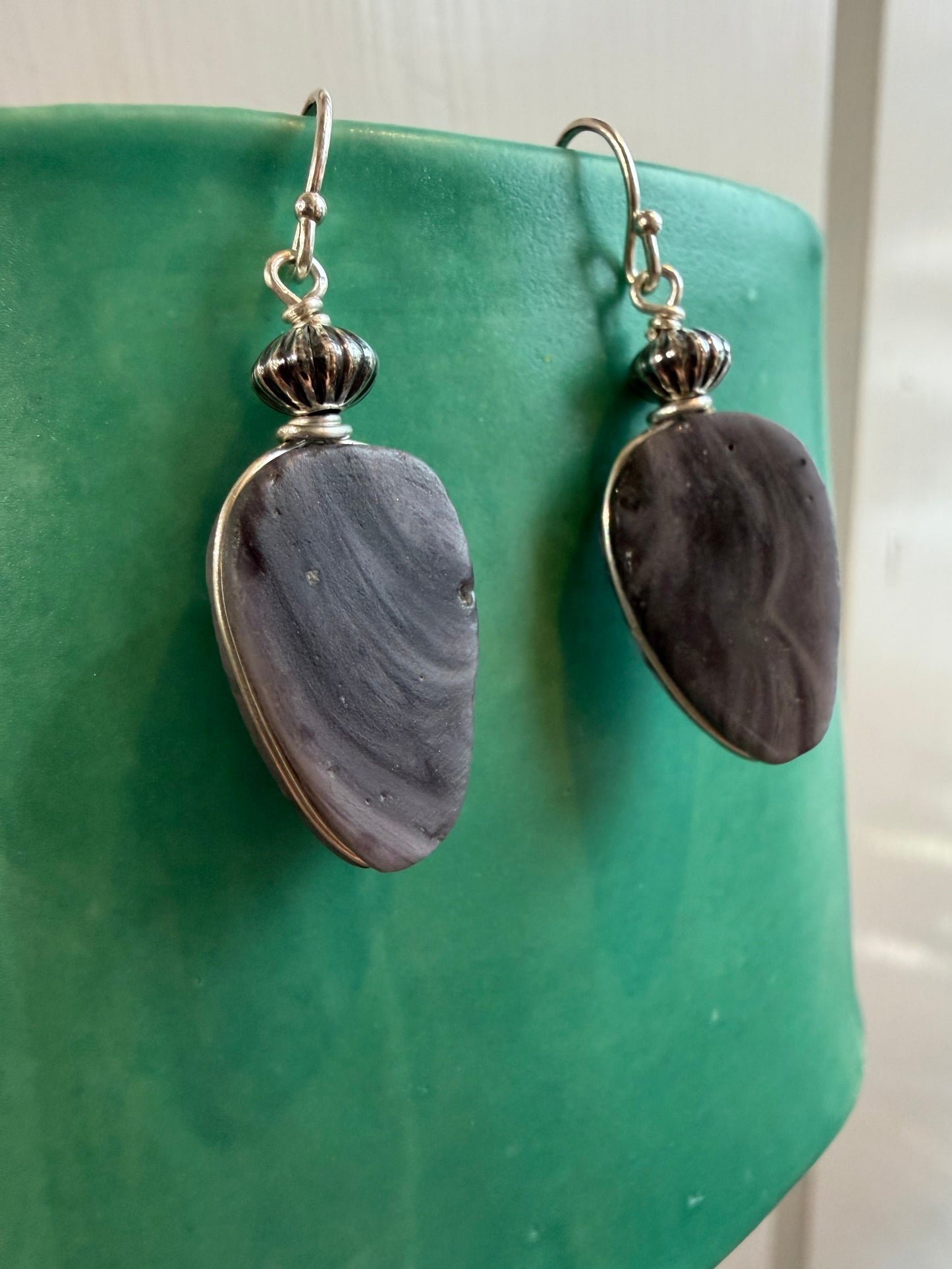 Leland Blue Rare Striped Gray Earrings