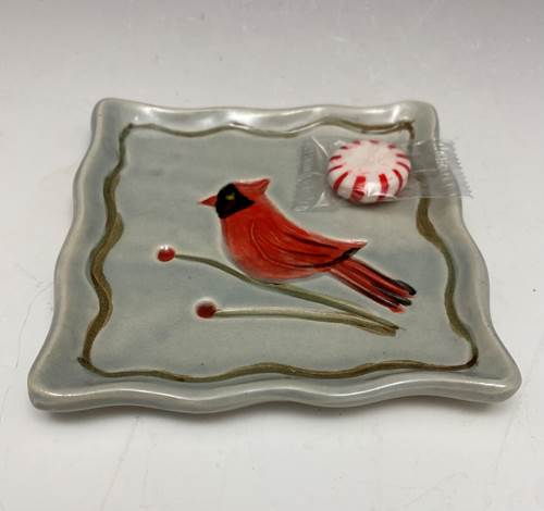 Square Cardinal Tray/Saucer - Pale Blue-Gray