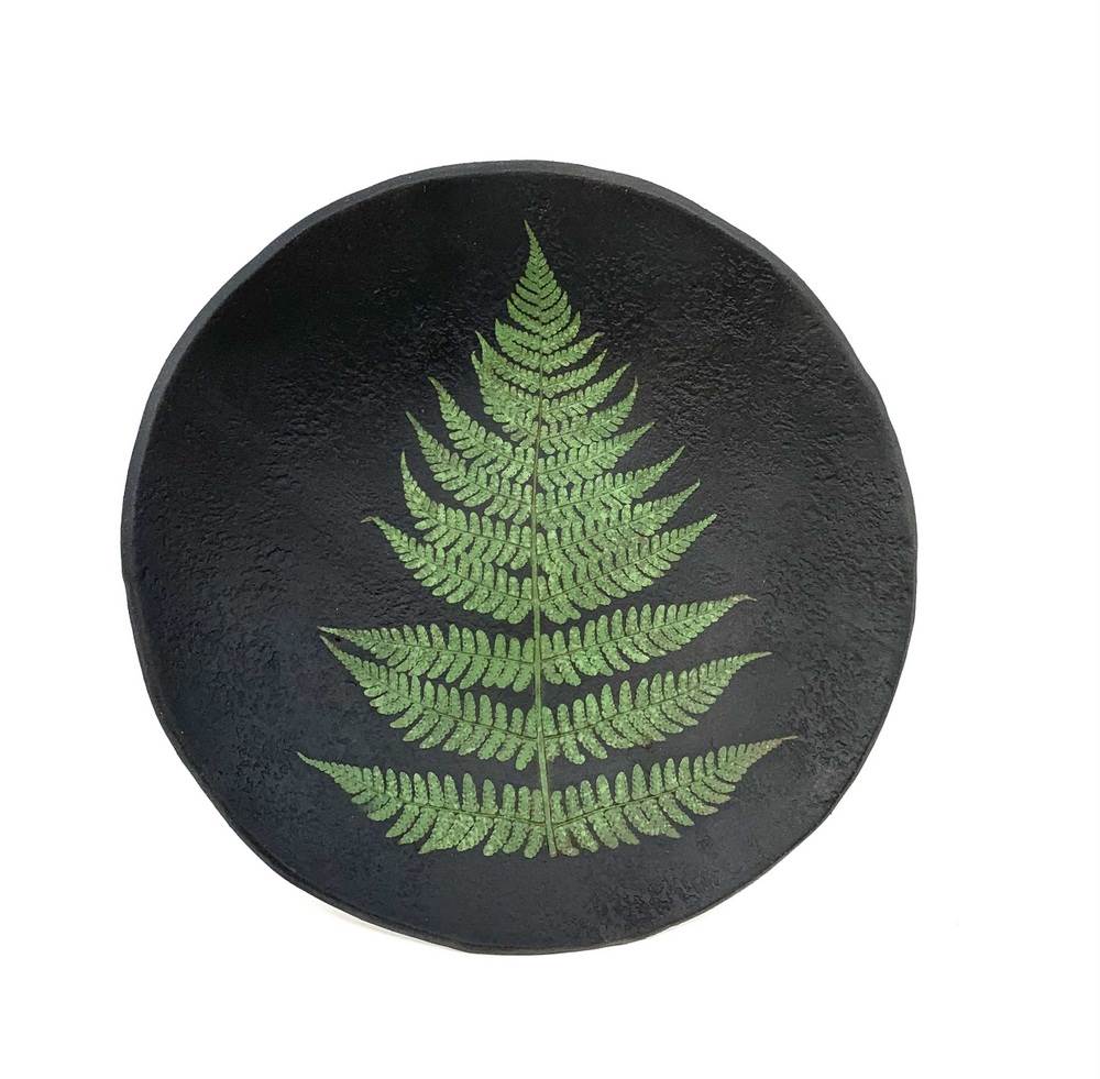 10" Green on Black Bowl