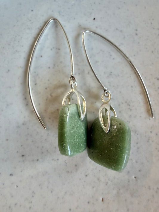 Frankfort Green Drop Earrings