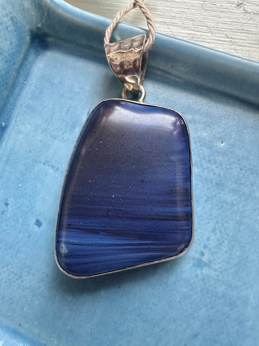 Sterling Silver Leland Blue Stone Pendant