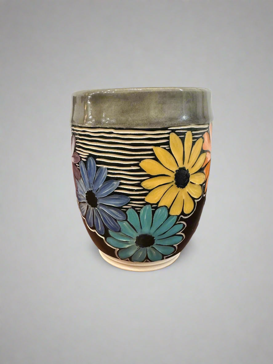 Rainbow Daisy Ceramic Mug