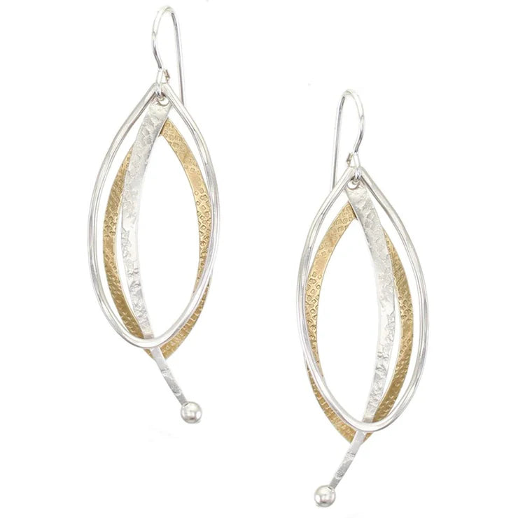 Layered Oval and Pendulum Earring