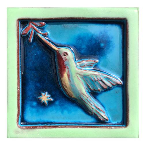 Dancing Hummingbird Tile - 5x5