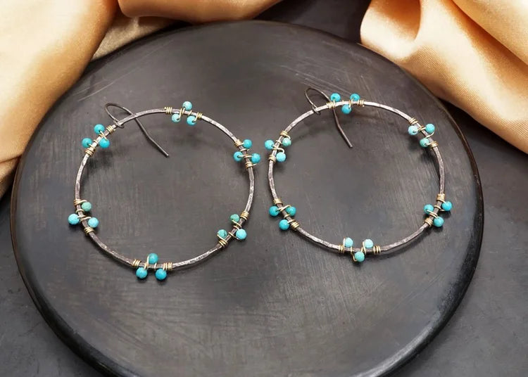 Water Droplet Hoop Earrings