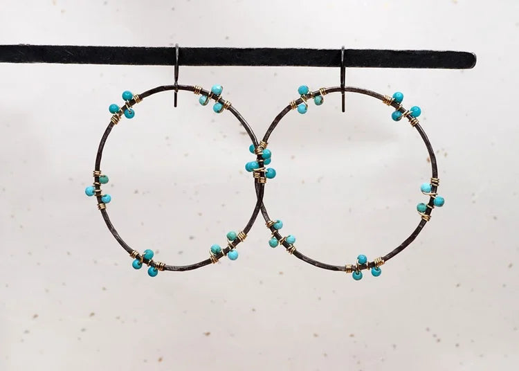 Water Droplet Hoop Earrings