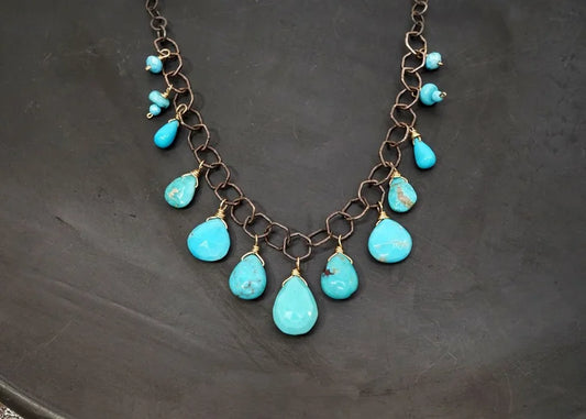 Turquoise Downpour Necklace