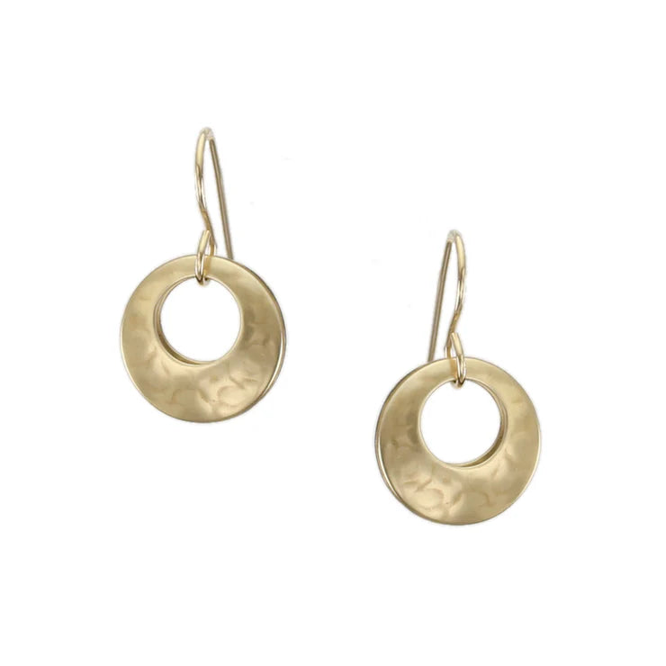 Small Back To Back Cutout Discs Wire Earring