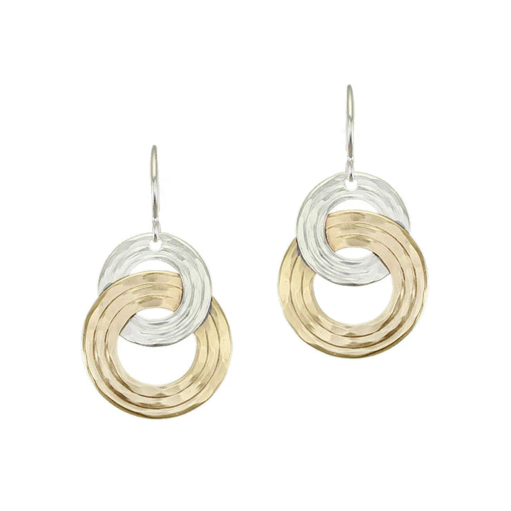 Small Interlocking Rings Wire Earrings