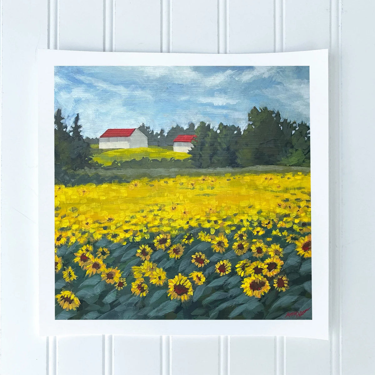 "Sunflower Smiles" 12x12 Print