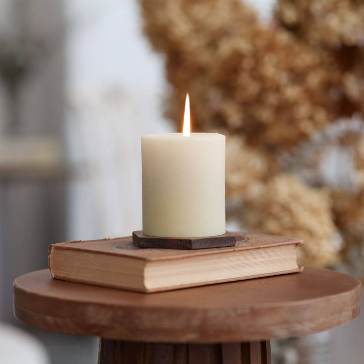 Pure Beeswax Pillars: Small (2" x 4.75") / Natural