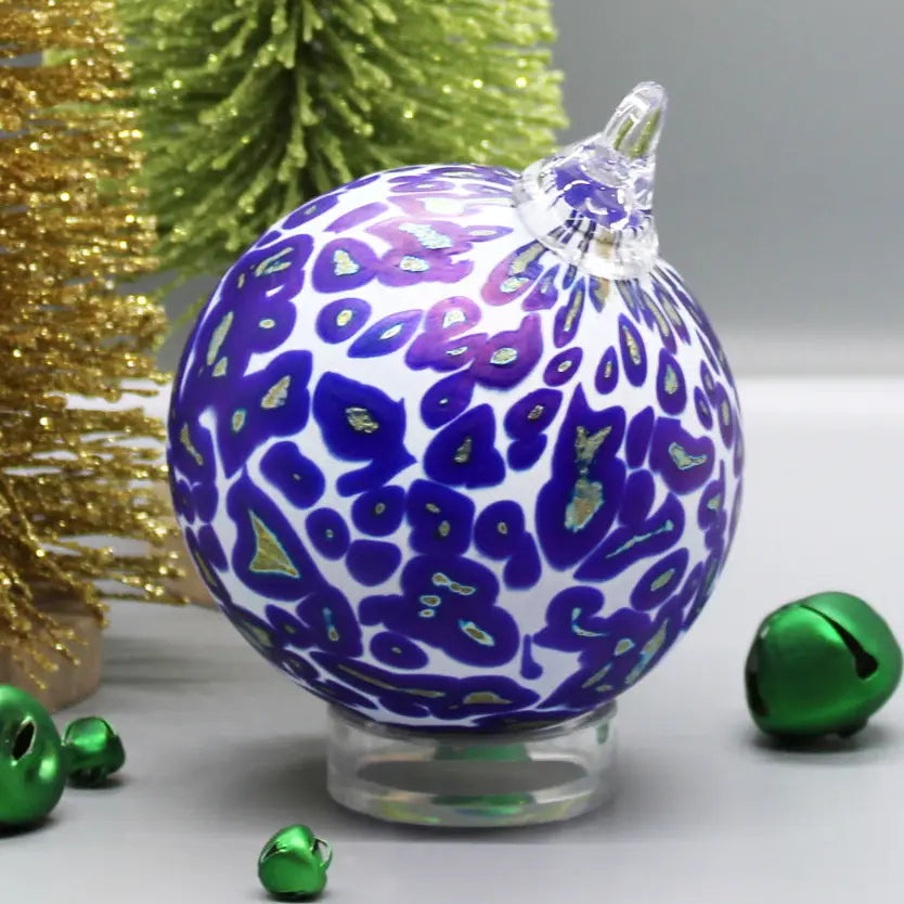 Dapple Ornament - White, Blue & Silver