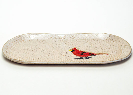 Red Cardinal Design Handmade, in Ohio, Ceramic Platter