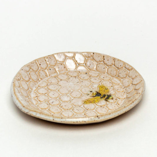 Honey Bee Pattern Ceramic Trinket Dish