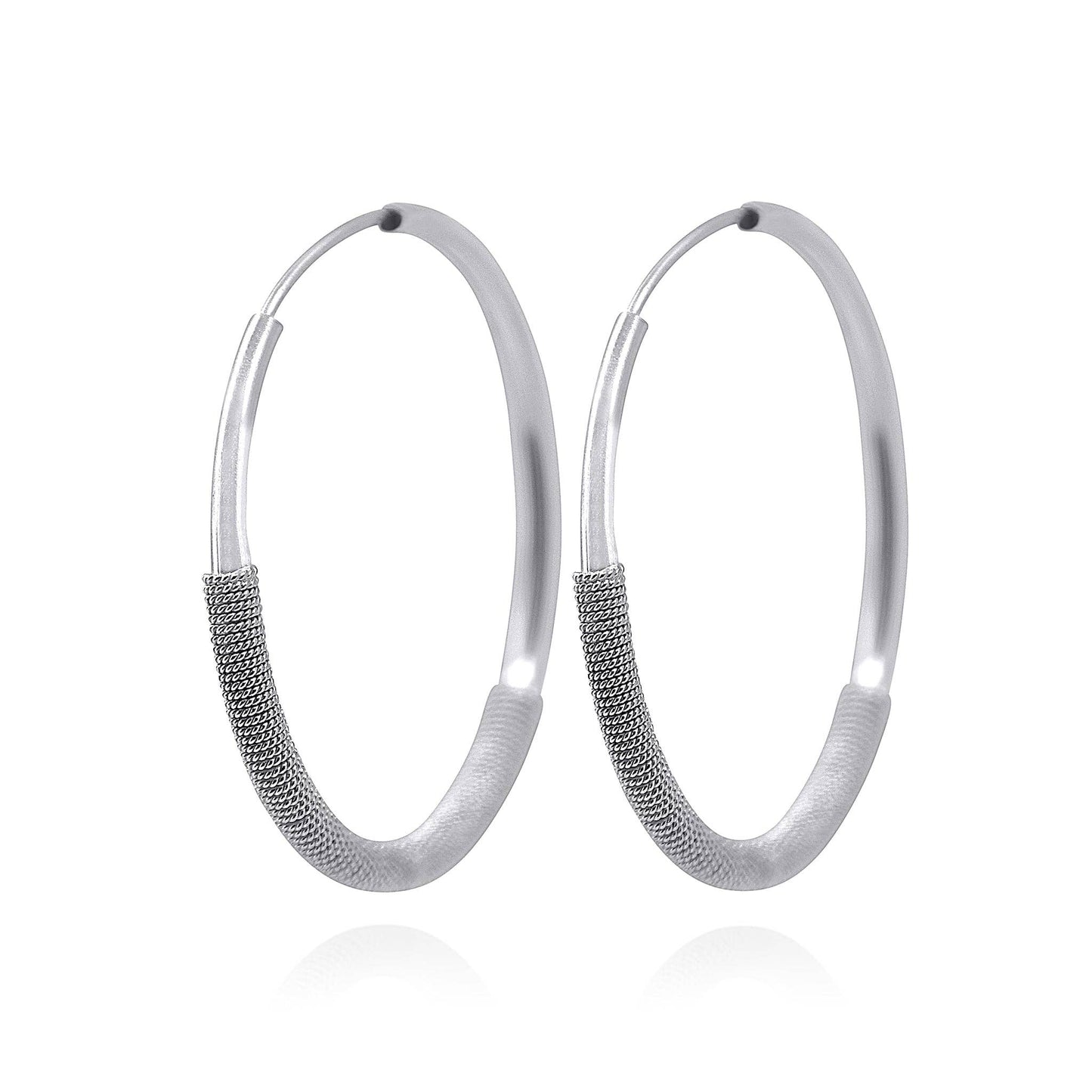 ASHER SILVER HOOPS: Medium