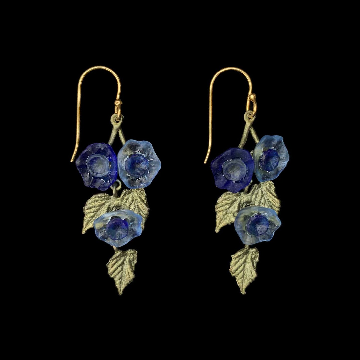 Morning Glory Dangle Wire Earrings