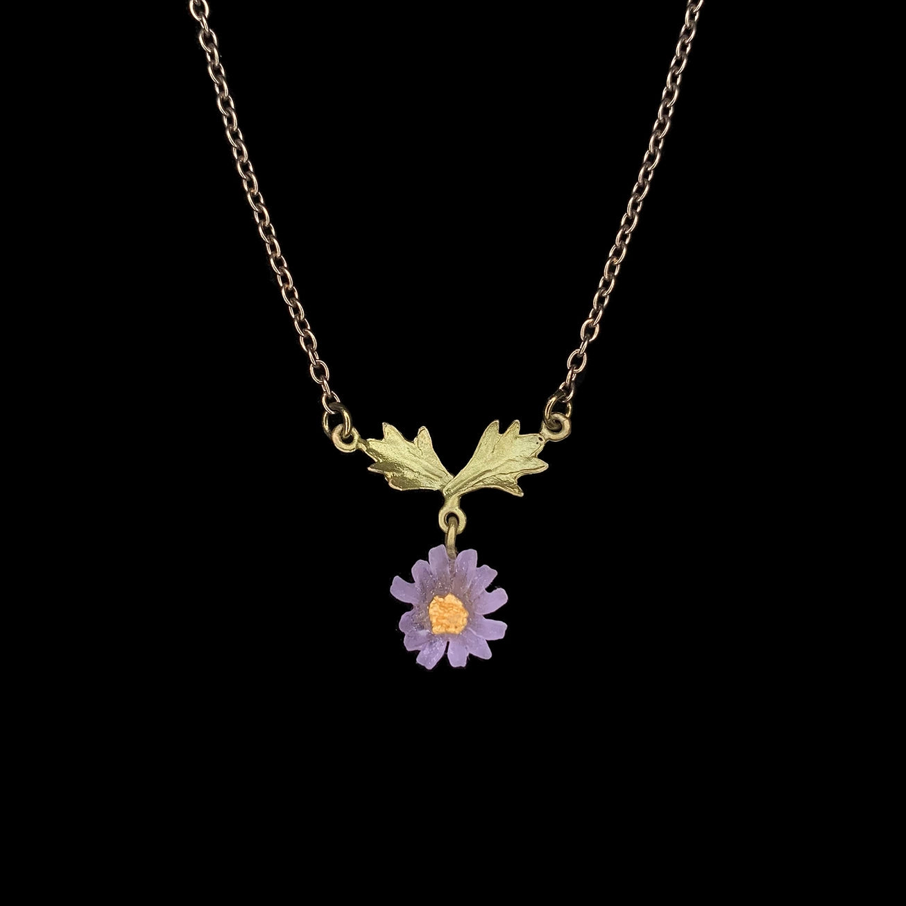 Aster Flower Necklace - 16 inch