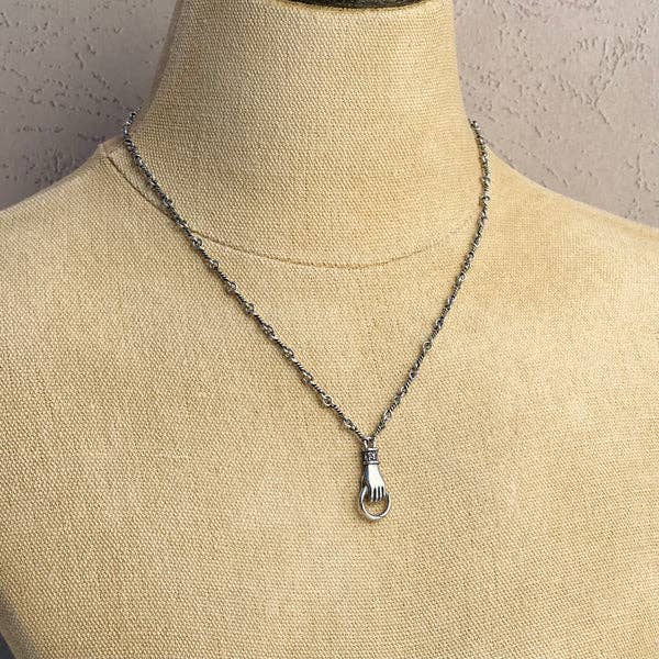 “Never Let Go” Sterling Necklace - 18"