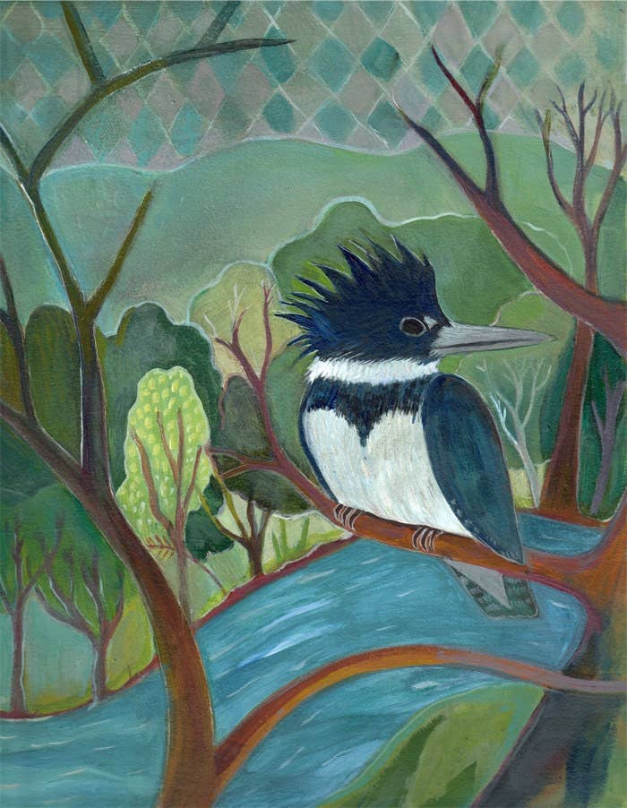 Kingfisher's Perch Greeting Card