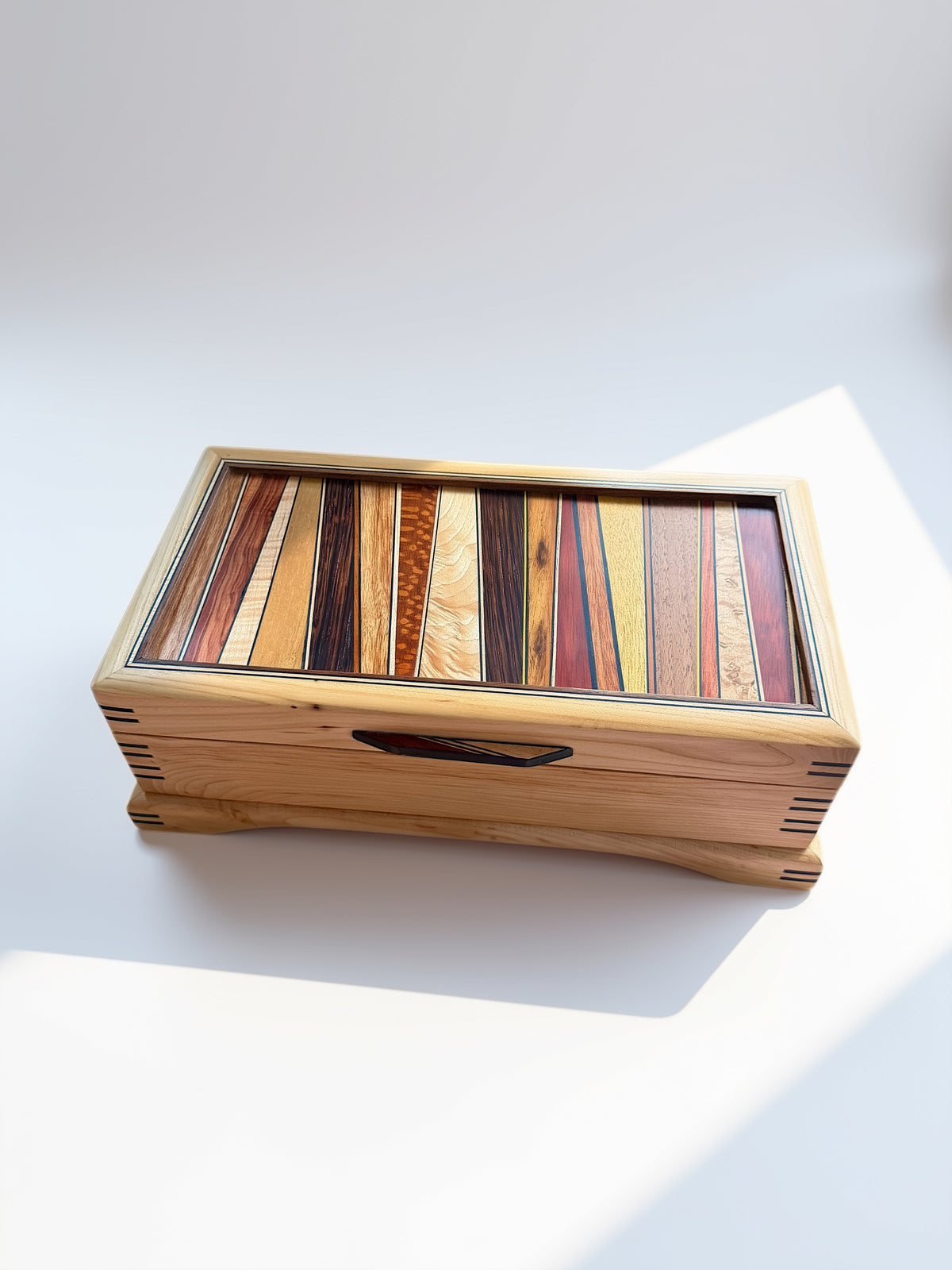 Elm Jewelry Box w/ Black Spline Joints