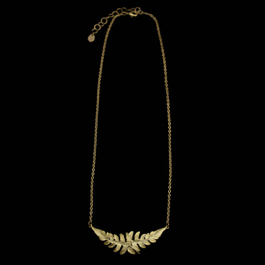 Fern Leaf Pendant - Dainty Additions 16" Adj.