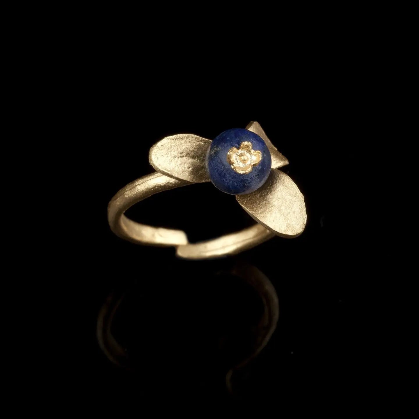 Blueberry Adjustable Gold Ring