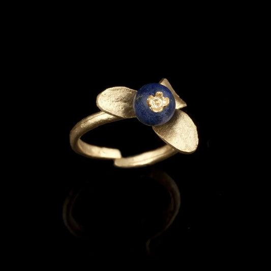 Blueberry Adjustable Gold Ring