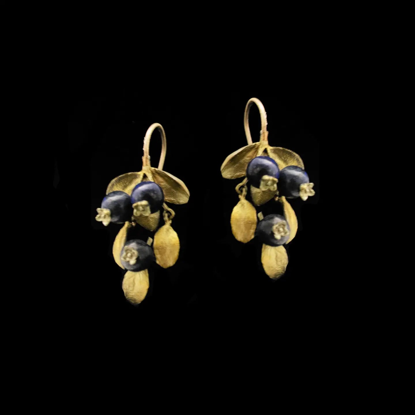 Blueberry Wire Drop Earrings