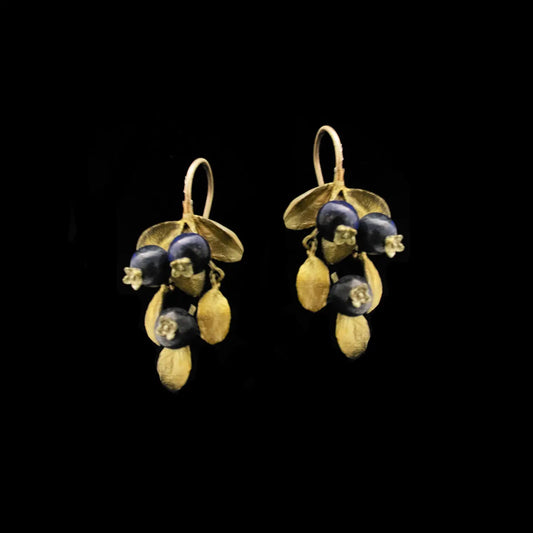 Blueberry Wire Drop Earrings