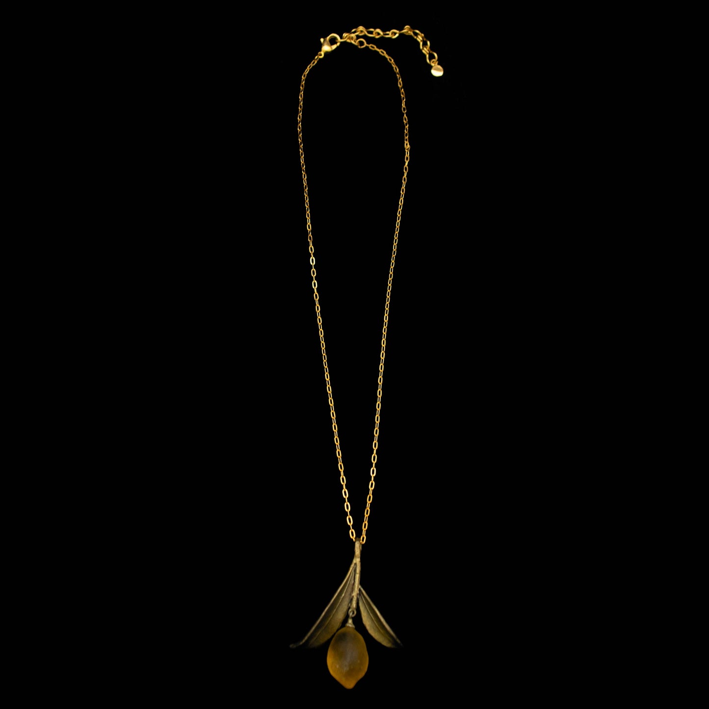 Lemon Drop Leaf Pendant - 16" Adj.