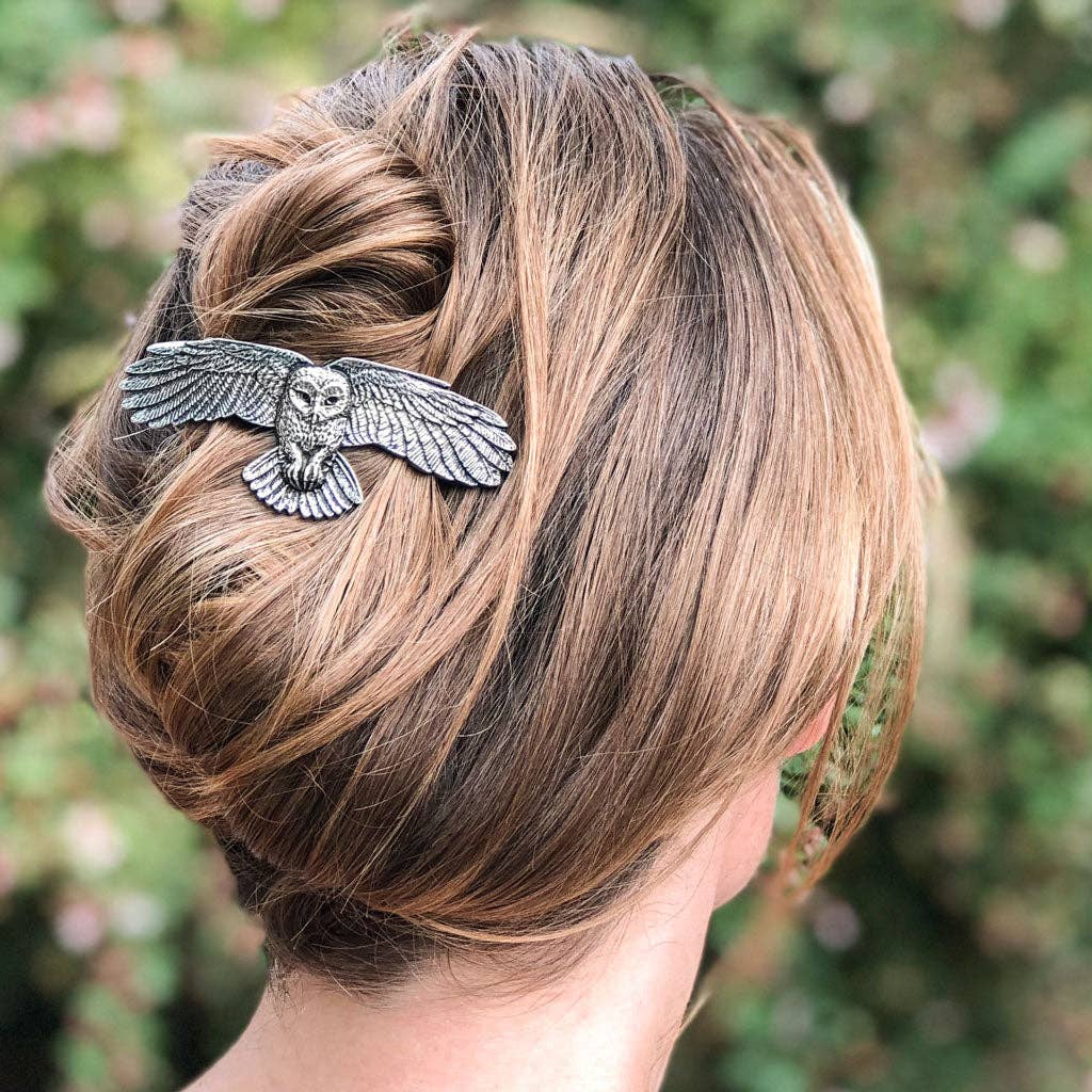 Hair Clip, Barrette, Owl